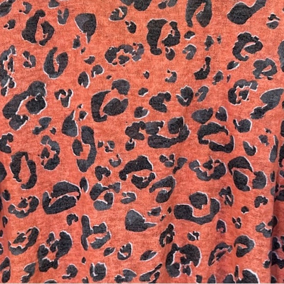 Tribal Oversized Animal Leopard Print Drop Sleeve Lightweight Top Size Medium - Picture 5 of 9